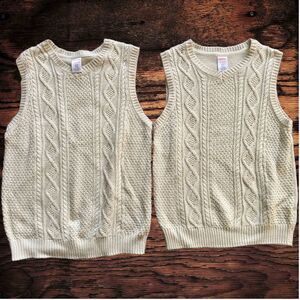 Vintage Gymboree Kids Knit Vests Lot of 2 Sizes 7-8 and 10-12